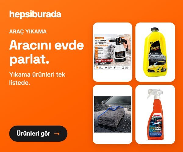 Hepsiburada araç yıkama ürünleri