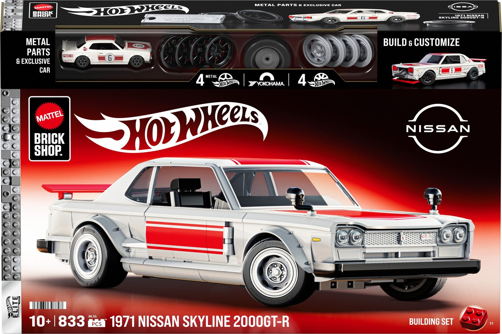 1971 Nissan Skyline 2000GT-R "Hakosuka" Mattel Brick Shop Yapı Setiyle Koleksiyonerlerle Buluşuyor