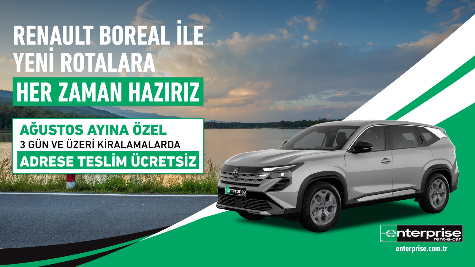 Enterprise Renault Boreal Kiralamalarında Adrese Teslim Fırsatı Başlattı